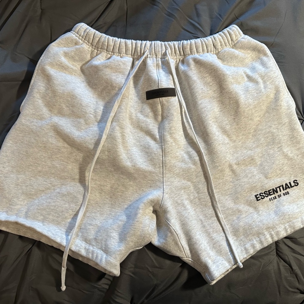 Essentials Light Gray Athletic Men's Shorts